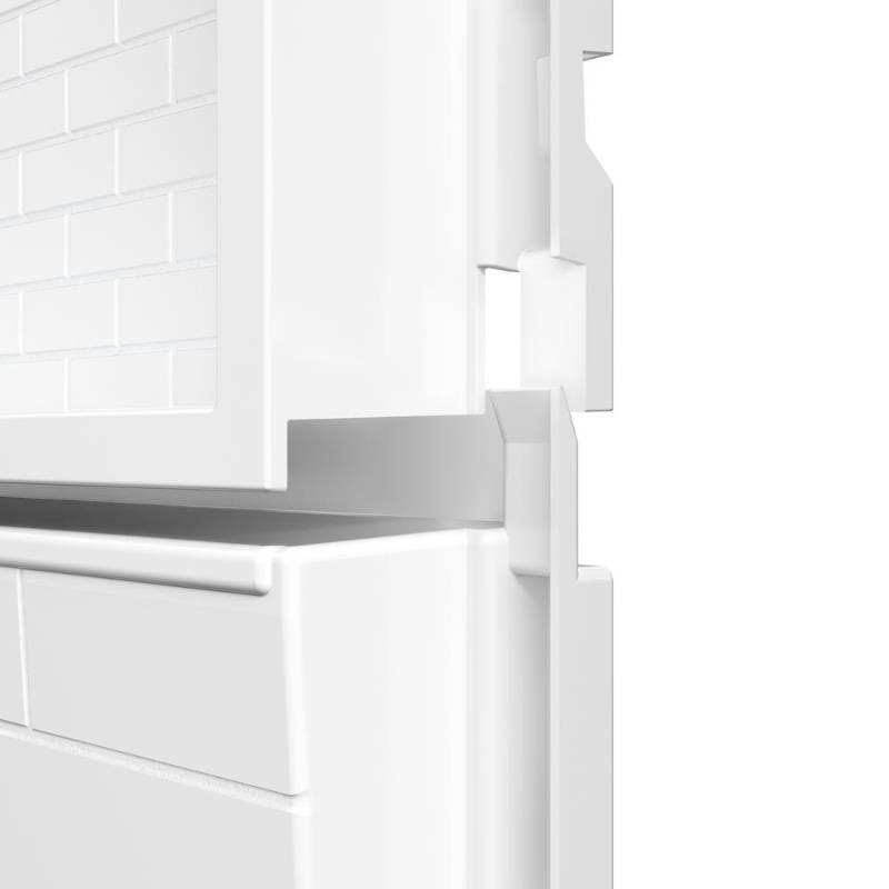 lot 103 image: Bootz Industries Aloha NexTile 30 in. x 60 in. x 74.5 in. Standard Fit Alcove Bath and Shower Kit with Right-Hand Drain in White BTZ-ALOHA-R-NXT