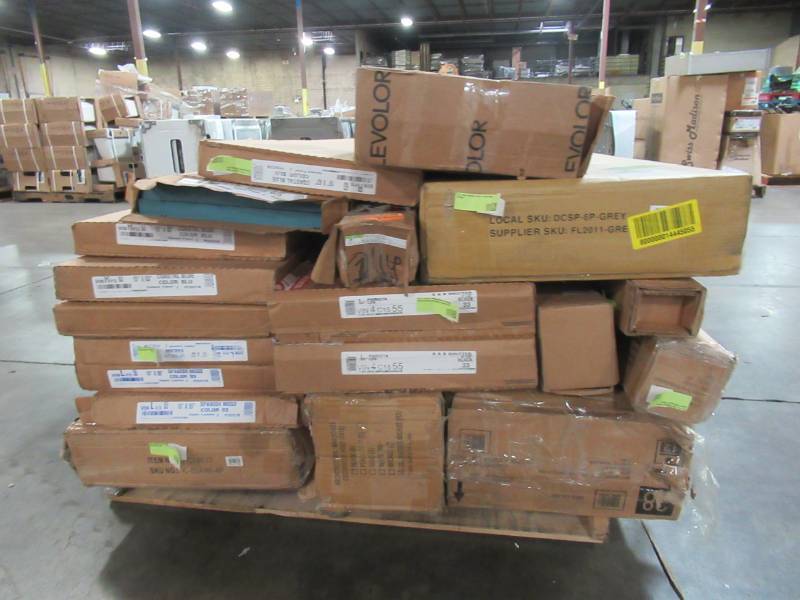 lot 111 image: WHOLESALE MIXED PALLET OF OUTDOOR SHUTTERS AND HOME DECOR