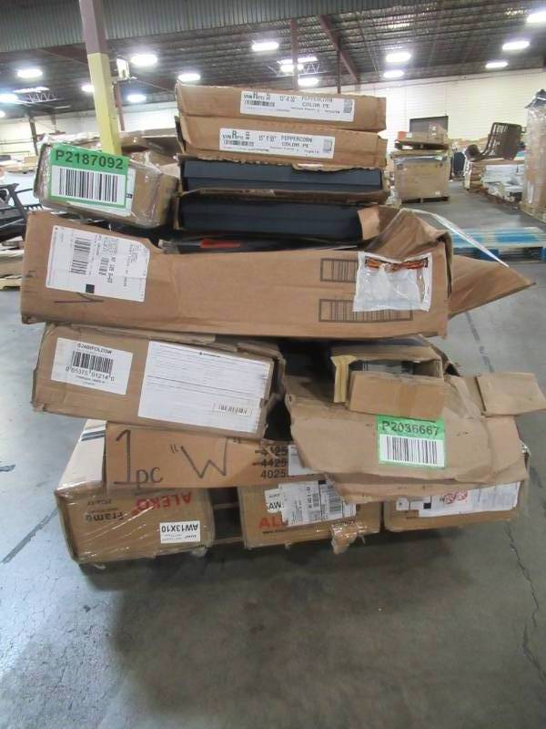 lot 112 image: WHOLESALE MIXED PALLET OF OUTDOOR SHUTTERS AND AWNINGS