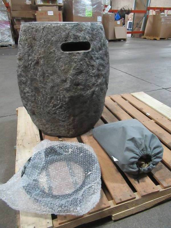 lot 211 image: Elementi Boulder 22 in. Fire Pit Propane Tank Cover, ONB01-117