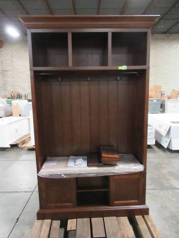 lot 307 image: Home Decorators Collection Royce Smokey Brown 49 in. Hall Tree SK19075R1-SB