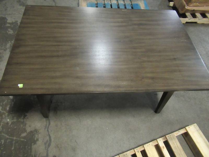 lot 323 image: Williams Home Furnishings Abelone Gray Mid-Century Modern Style Rectangular Dining Table, CM3354GY-T