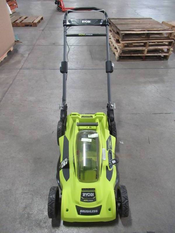 lot 54 image: Ryobi 20 in. Cordless Battery Walk Behind Push Lawn Mower - Tool Only - RY401110-Y