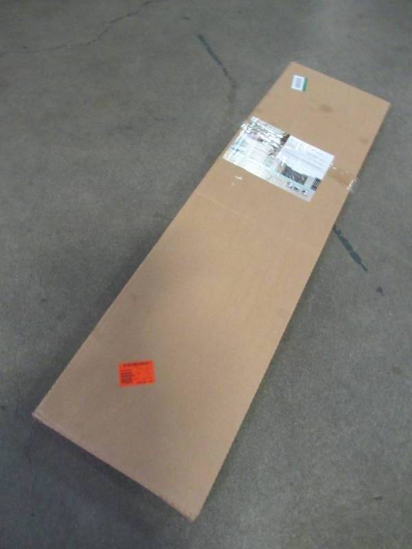 lot 618 image: Ply Gem 15 in. x 55 in. Raised Panel Polypropylene Shutter Pair in White, VINRP1555 11.