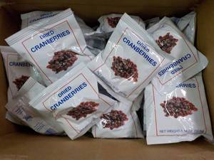 lot 333 image: 80 1.16 oz bags dried cranberries...
