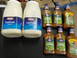 lot 339 image: Italian dressing and Tartar sauce...