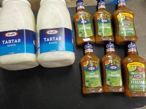 lot 340 image: Italian dressing and Tartar sauce...