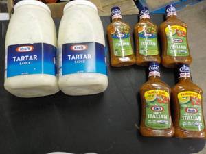 lot 341 image: Italian dressing and Tartar sauce...