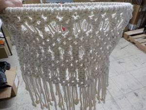 lot 4 image: Crocheted lampshade...