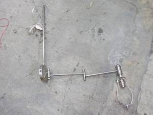 lot 26 image: polished silver light fixture...