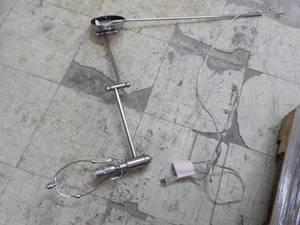 lot 27 image: polished silver light fixture...