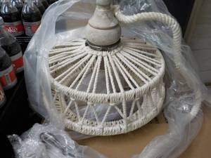 lot 28 image: Crocheted light fixture...