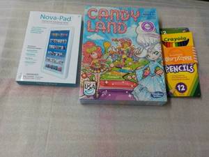 lot 54 image: Nova-Pad, Candyland, and colored pe...