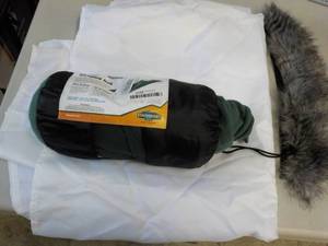 lot 196 image: Shower curtain, collar, sleeping ba...