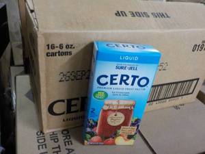 lot 205 image: 16 6 oz cartons Certo Pectin...