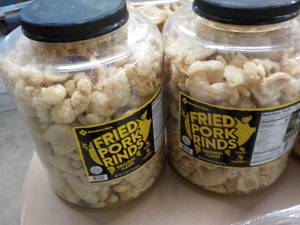 lot 251 image: 2 16 oz jug Fried Pork Rinds...