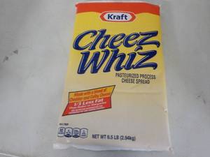 lot 259 image: 6.5 lb. bag Kraft Cheeze Whiz, refr...