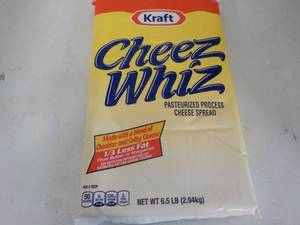 lot 261 image: 6.5 lb. bag Kraft Cheeze Whiz, refr...