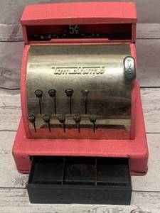 lot 85 image: Antique Tom Thumb Pink Cash Register 7 12 Tall