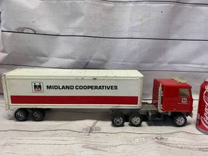 lot 104 image: Rare Midland Cooperative Semi Truck & Trailer 19 Long