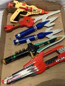 lot 105 image: Lot of Vintage Power Rangers Weapons