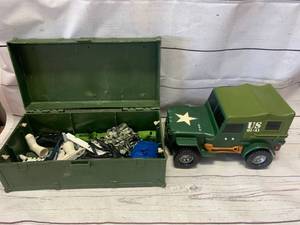 lot 111 image: GI Joe Ammo Box Accessories & US Army Truck