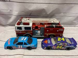 lot 131 image: Dupont, Channelock Race Cars & Metro City Fire Truck