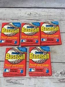 lot 115 image: Lot of 5 Unopened Baseball Card Packs From 1980s