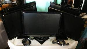 lot 10 image: Lot Of 5 ViewSonic VA1948M LED 19 LCD Flat Screen Monitor w VGA, DVI, & Speaker Inputs - Good Working Condition - See Pictures For Condition
