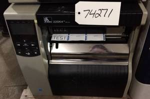 lot 9 image: WOW MSRP $7000&nbspZebra 220Xi4 Direct Thermal Transfer 203 dpi Network USB Label Printer - Printed A Label Shown In Picture - Great Working Condition