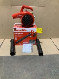 lot 17 image: HOMELITE 150 MPH 400 CFM 2-CYCLE HANDHELD GAS LEAF BLOWER SEE PICS