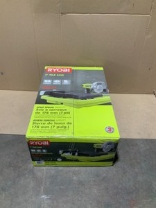 lot 23 image: RYOBI 9 amp Corded 7 in. overhead wet tile saw not used see pics