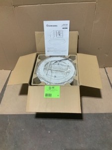 lot 50 image: HOMEWERKS WORLDWIDE 110 CFM Ceiling No Cut Installation Bathroom Exhaust Fan with LED Light NOT USED SEE PICS