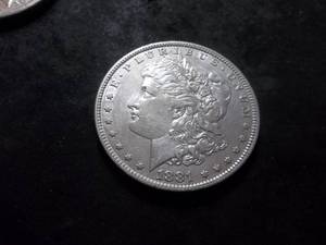 1881 O Morgan Silver Dollar