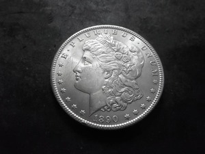1890 CC  Morgan Silver Dollar