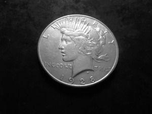 1928 S Silver Peace Dollar