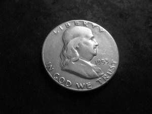1953 S Franklin Half Dollar