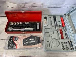 lot 64 image: 2 Tool Sets & Belkin Leather Phone Case