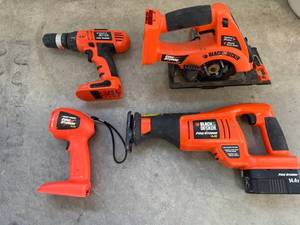 lot 67 image: 4pc Black & Decker Cordless Tool Set
