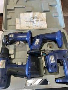 lot 70 image: 4 Piece 18 Volt Tool Set, Battery, No Charger