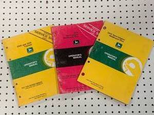 lot 99 image: Lot of 3 Vintage John Deere Manuals (These sell for $15 to $40 online )