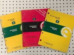 lot 103 image: Lot of 3 Vintage John Deere Manuals (These sell for $15 to $40 online )