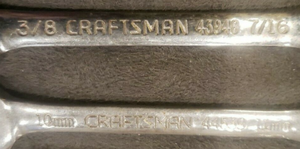 lot 104 image: LOT OF 17 CRAFTSMAN SMALL COMBINATION 12 POINT WRENCHES 4-11mm 316-716