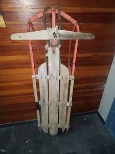 lot 80 image: Vintage Wood Sled