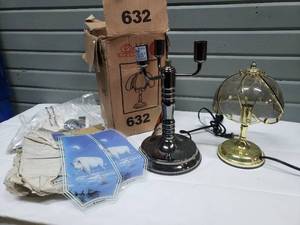 lot 90 image: New Old Stock OK Lighting Touch Lamp & Small Brass Touch Lamp