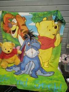 lot 78 image: Disneyland 18 Plush Pooh & Cozy Blanket
