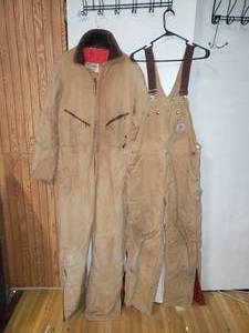 lot 175 image: Wahl Blizzard Pruf Coveralls & Carhartt Bib Overalls