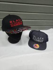 lot 170 image: 2 Black Excellence Adjustable Caps
