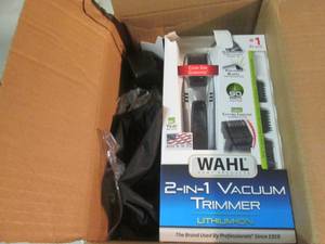 lot 45 image: Wahl 2in1 Vacuum Trimmer open box...