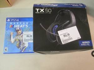 lot 47 image: PS4 Gaming Headset, Nascar Game...